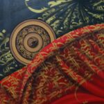 Fabric fold Arabic calligraphy Dubai - Textured Islamic wall art by AlFirdous luxury canvas decor UAE
