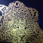 Gold cheetah vector art Dubai - Luxury animal wall decor contemporary UAE artwork by AlFirdous premium foil design