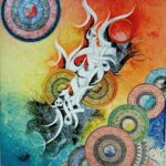 Modern Arabic calligraphy UAE - Luxury custom Islamic art by AlFirdous Dubai contemporary wall paintings